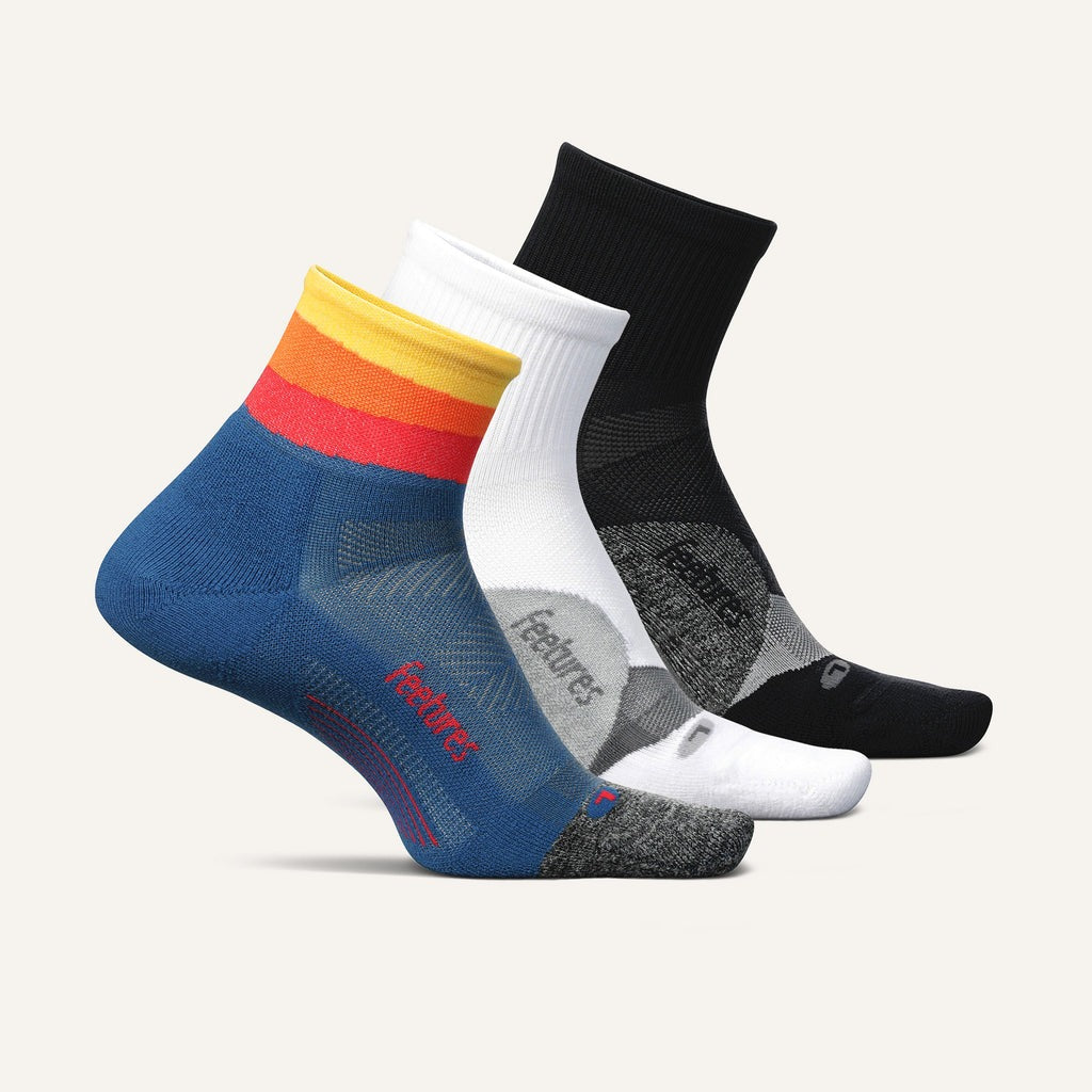 Feetures Elite Running Socks Light Cushion Quarter 3 Pack