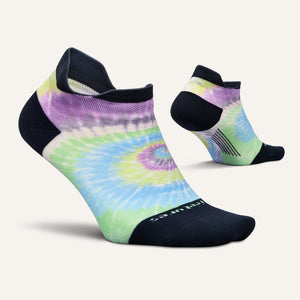 Elite Light Cushion No Show Tab Limited Edition Tie Dye - Lavender Spiral