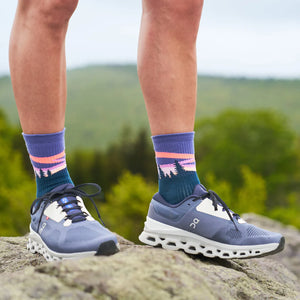 Trail Max Cushion Mini-Crew - Purple Aurora
